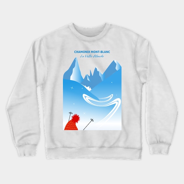 Vallée blanche Chamonix Crewneck Sweatshirt by leewarddesign